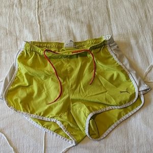 Puma Lime green running shorts